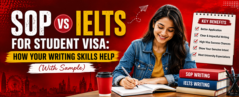 SOP vs IELTS for Student Visa: How Your Writing Skills Help (With Sample)